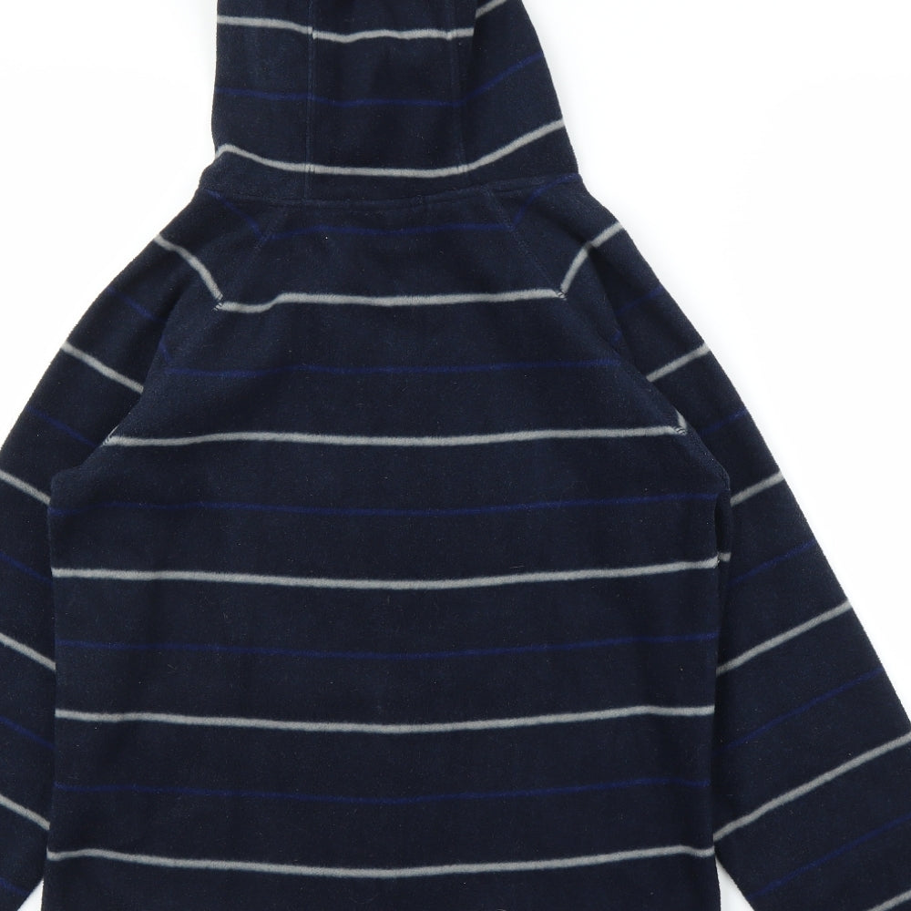 Rebel Active Boys Blue Striped Fleece Pullover Hoodie Size 11 Years