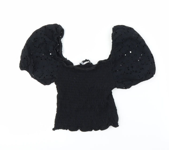 New Look Girls Black Basic Blouse Size 10 Years