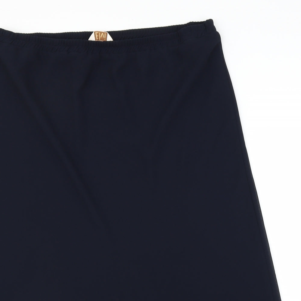 ELVI Womens Blue   A-Line Skirt Size XL