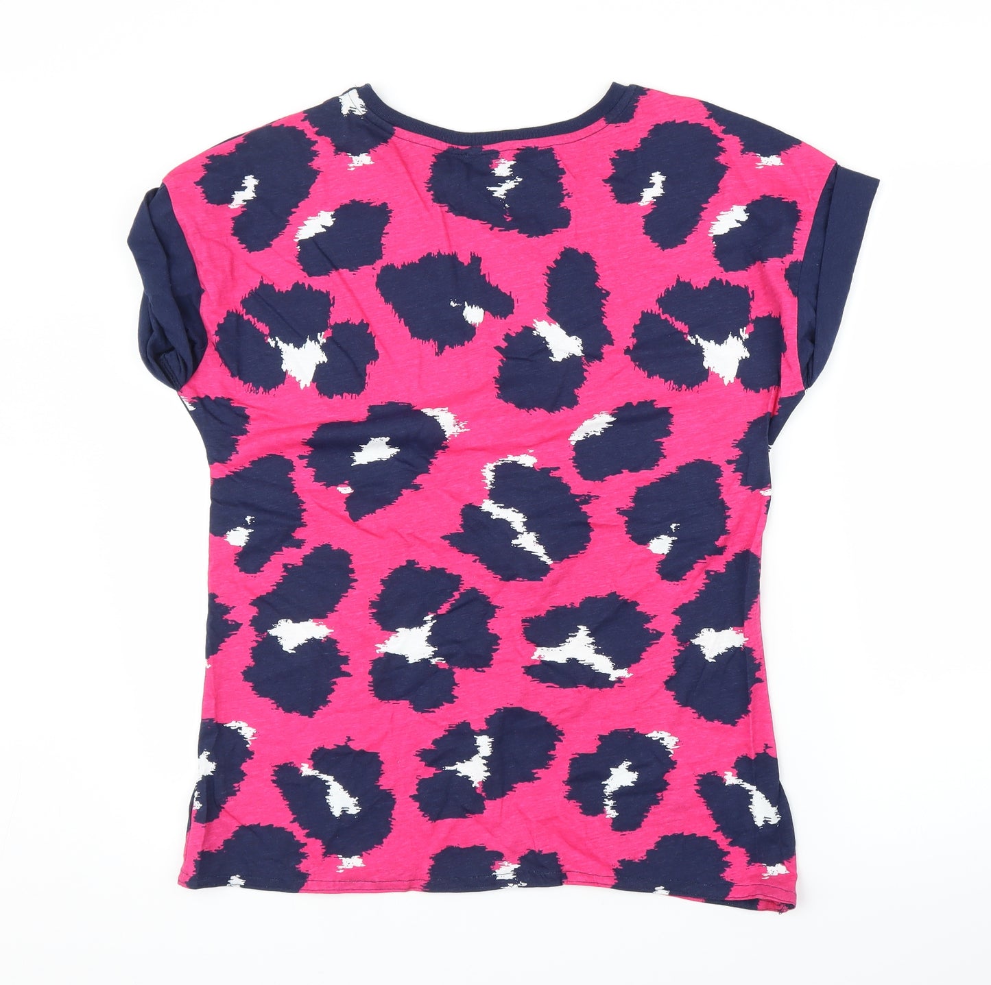 Primark Womens Pink Animal Print  Basic T-Shirt Size 10