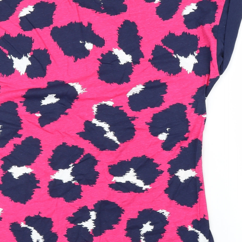 Primark Womens Pink Animal Print  Basic T-Shirt Size 10