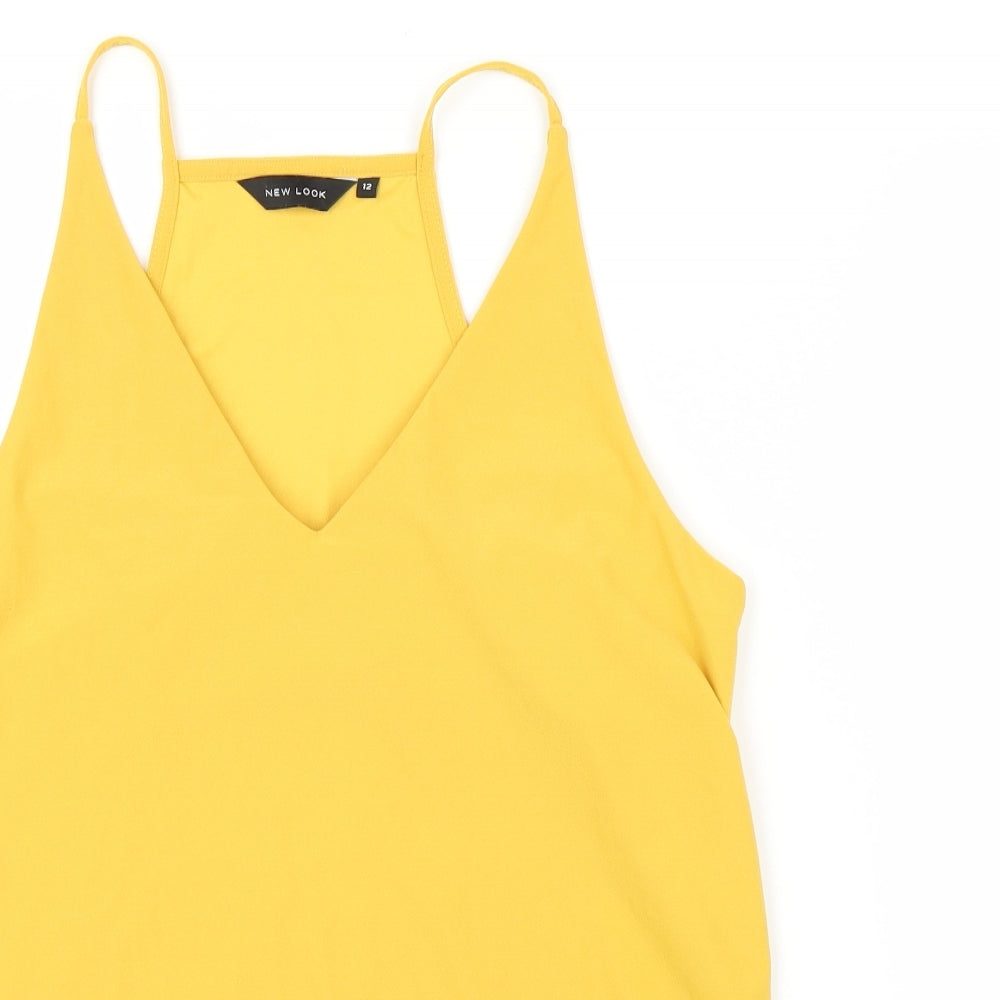 New Look Womens Yellow   Basic Blouse Size 12