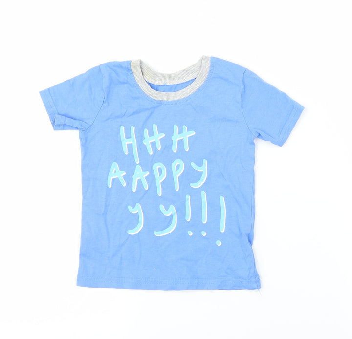 George Boys Blue   Basic T-Shirt Size 9-12 Months