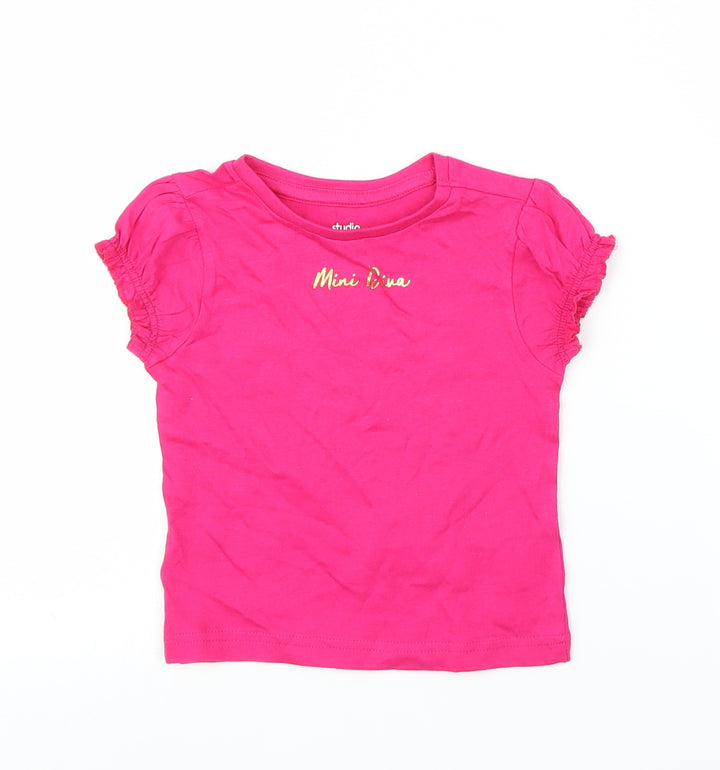 Studio Girls Pink Basic T-Shirt Size 12-18 Months