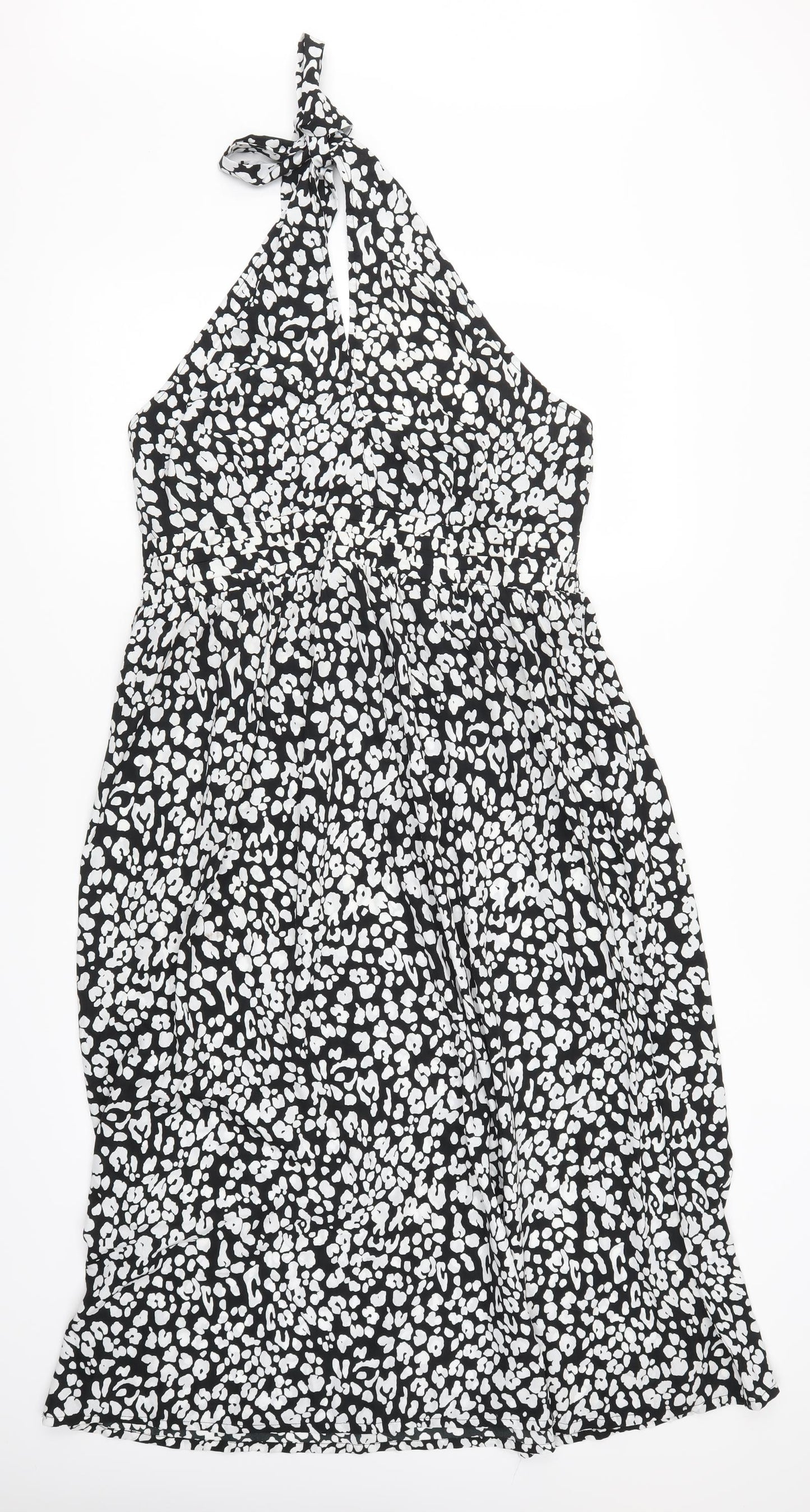 Stuidio Womens Black Animal Print  Maxi  Size 18  - Black and White