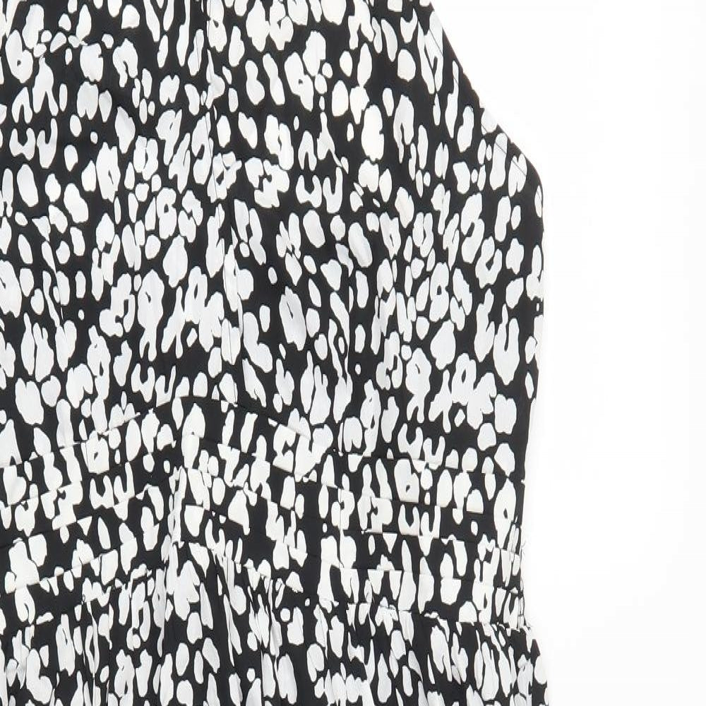 Stuidio Womens Black Animal Print  Maxi  Size 18  - Black and White