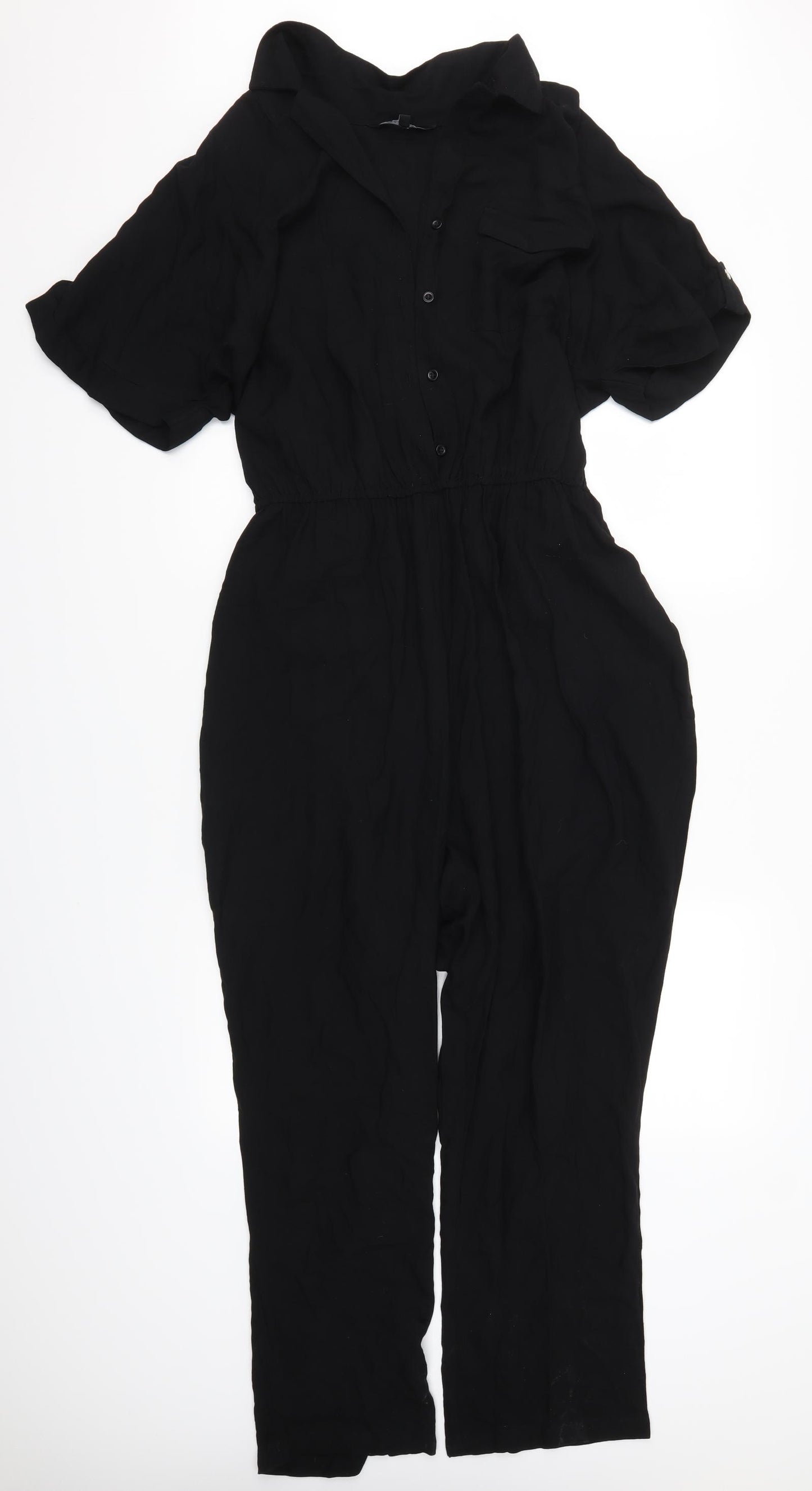 Peacocks Womens Black   Jumpsuit One-Piece Size 18 L27 in