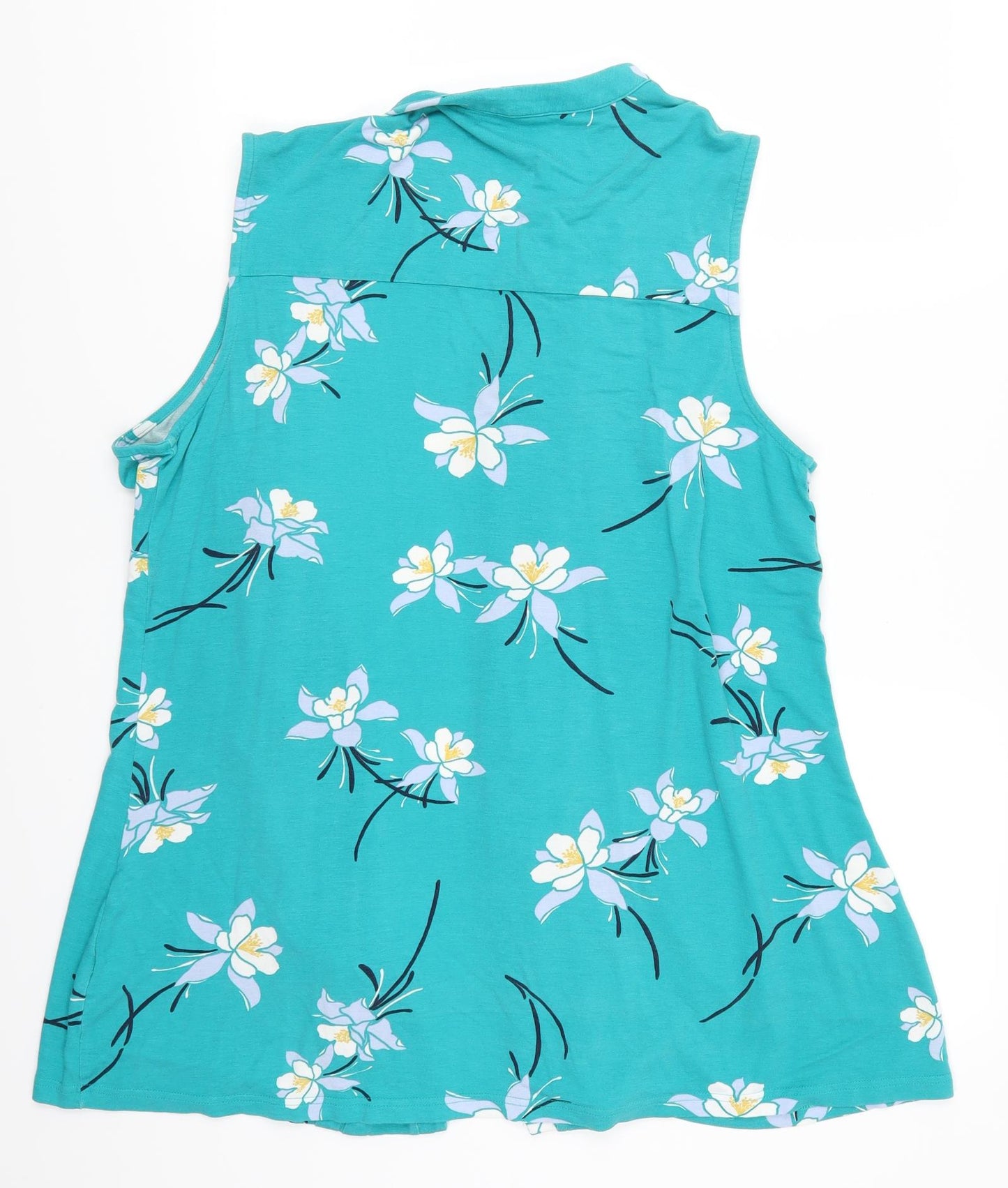 Bonmarché Womens Blue Floral  Basic Button-Up Size 20