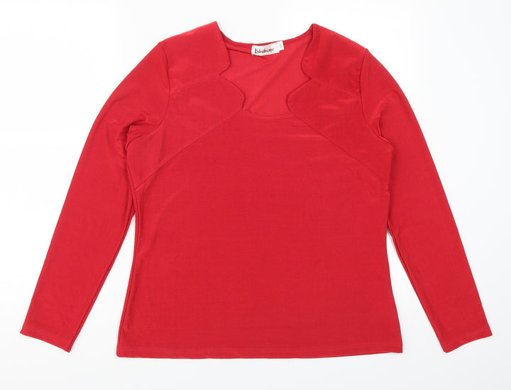 Kaleidoscope Womens Red Basic T-Shirt Size 14