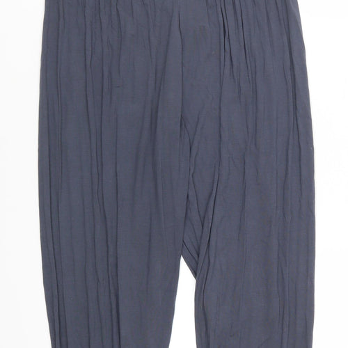 New Look Womens Blue   Cropped Trousers Size 12 L21 in