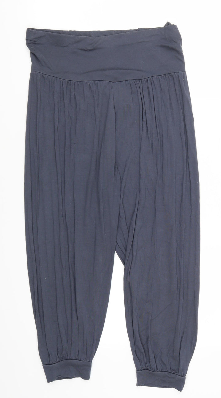 New Look Womens Blue Cropped Trousers Size 12 L21 in