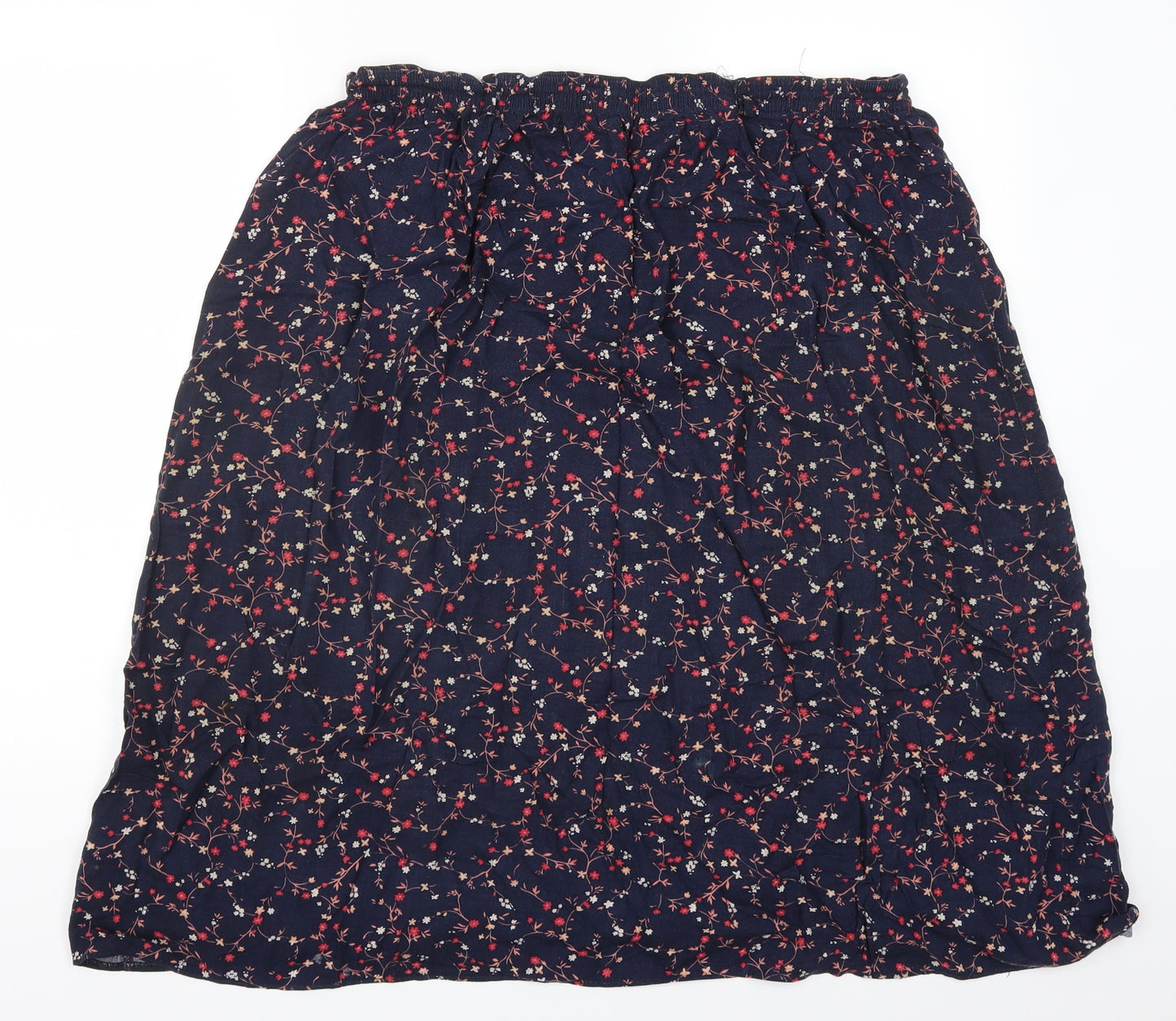 Bonmarché Womens Blue Floral  A-Line Skirt Size 16