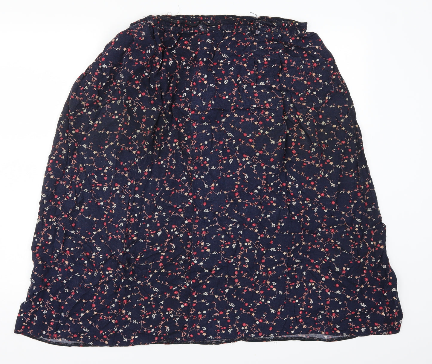 Bonmarché Womens Blue Floral  A-Line Skirt Size 16