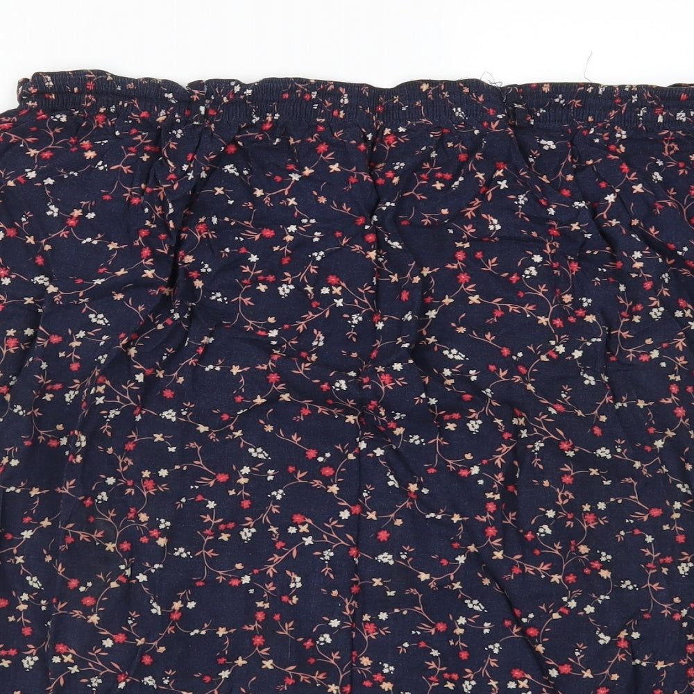 Bonmarché Womens Blue Floral  A-Line Skirt Size 16