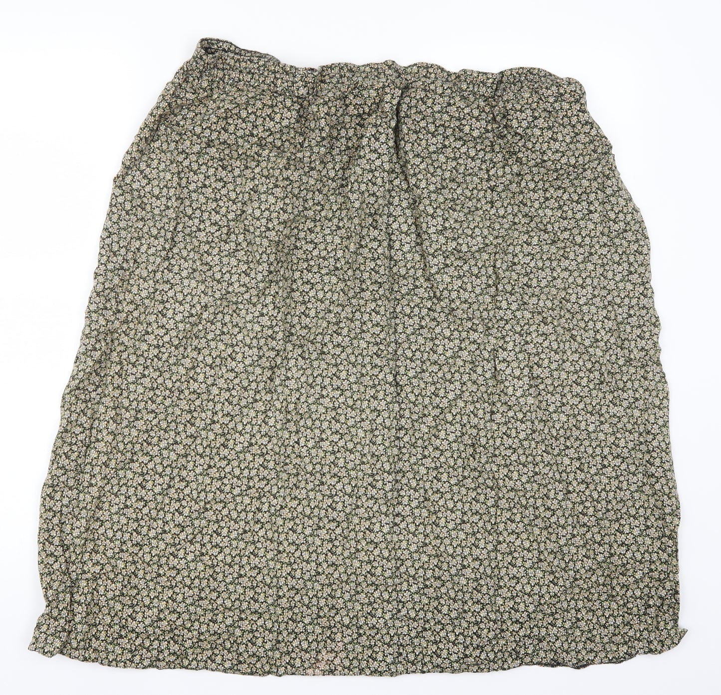 Bonmarché Womens Green Floral  A-Line Skirt Size 16