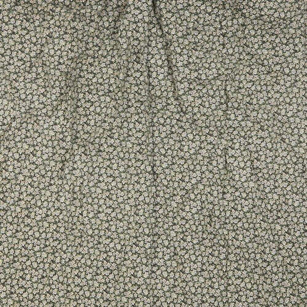 Bonmarché Womens Green Floral  A-Line Skirt Size 16