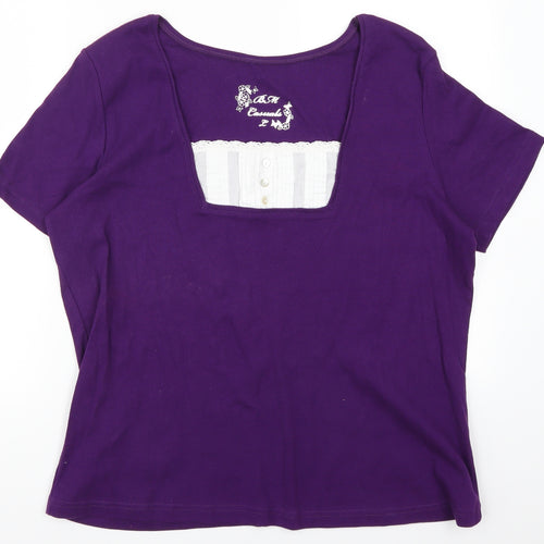 Bonmarché Womens Purple   Basic T-Shirt Size L