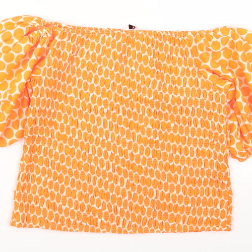 Very Womens Orange Polka Dot  Basic Blouse Size 18