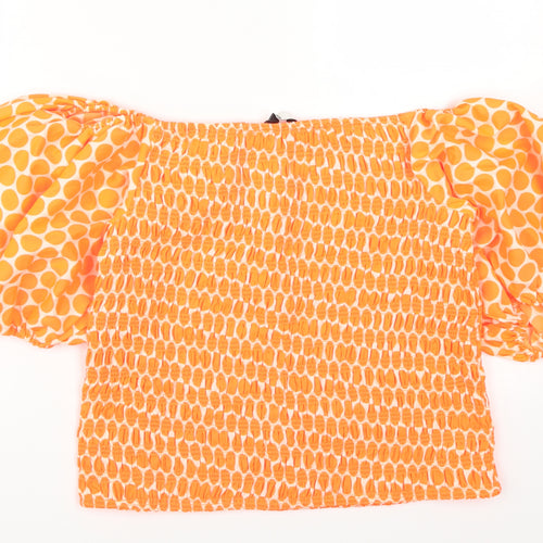 Very Womens Orange Polka Dot  Basic Blouse Size 18