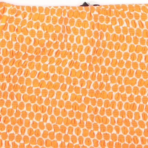 Very Womens Orange Polka Dot  Basic Blouse Size 18
