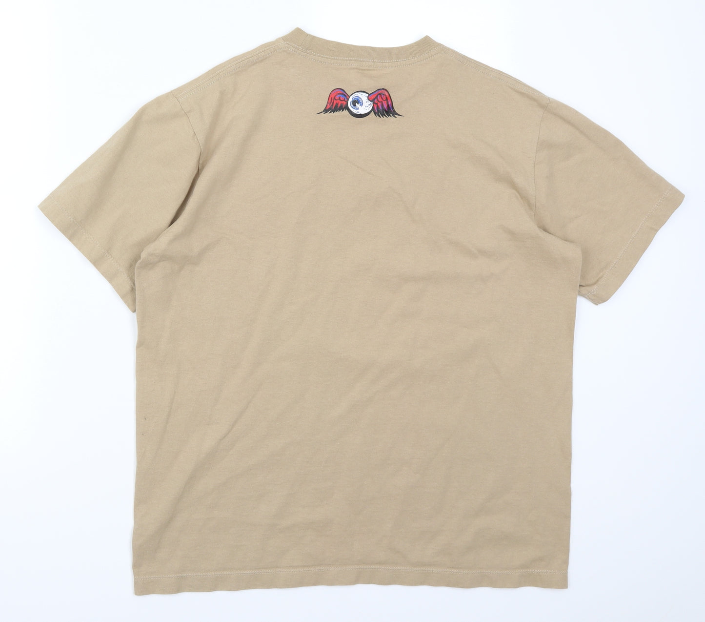 Von Dutch Mens Beige    T-Shirt Size L