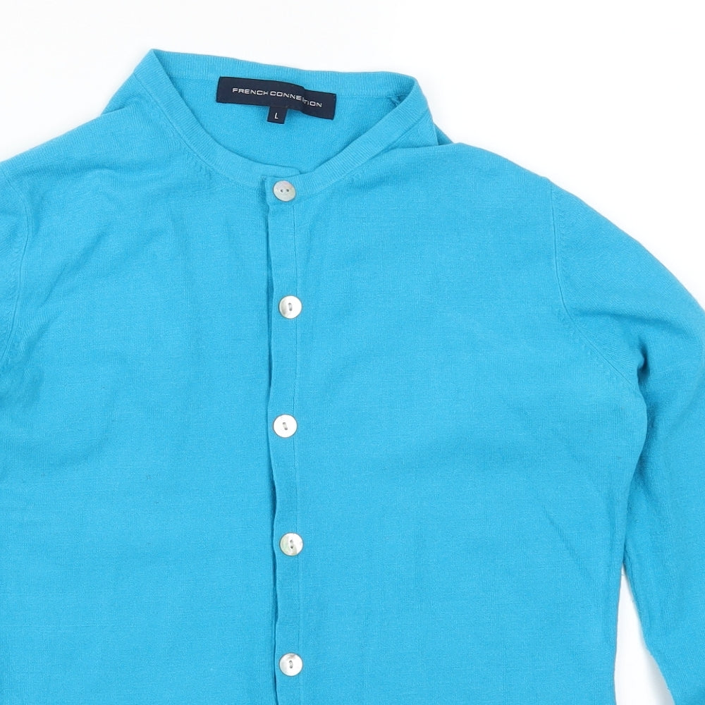 French Connection Womens Blue   Cardigan Jumper Size L