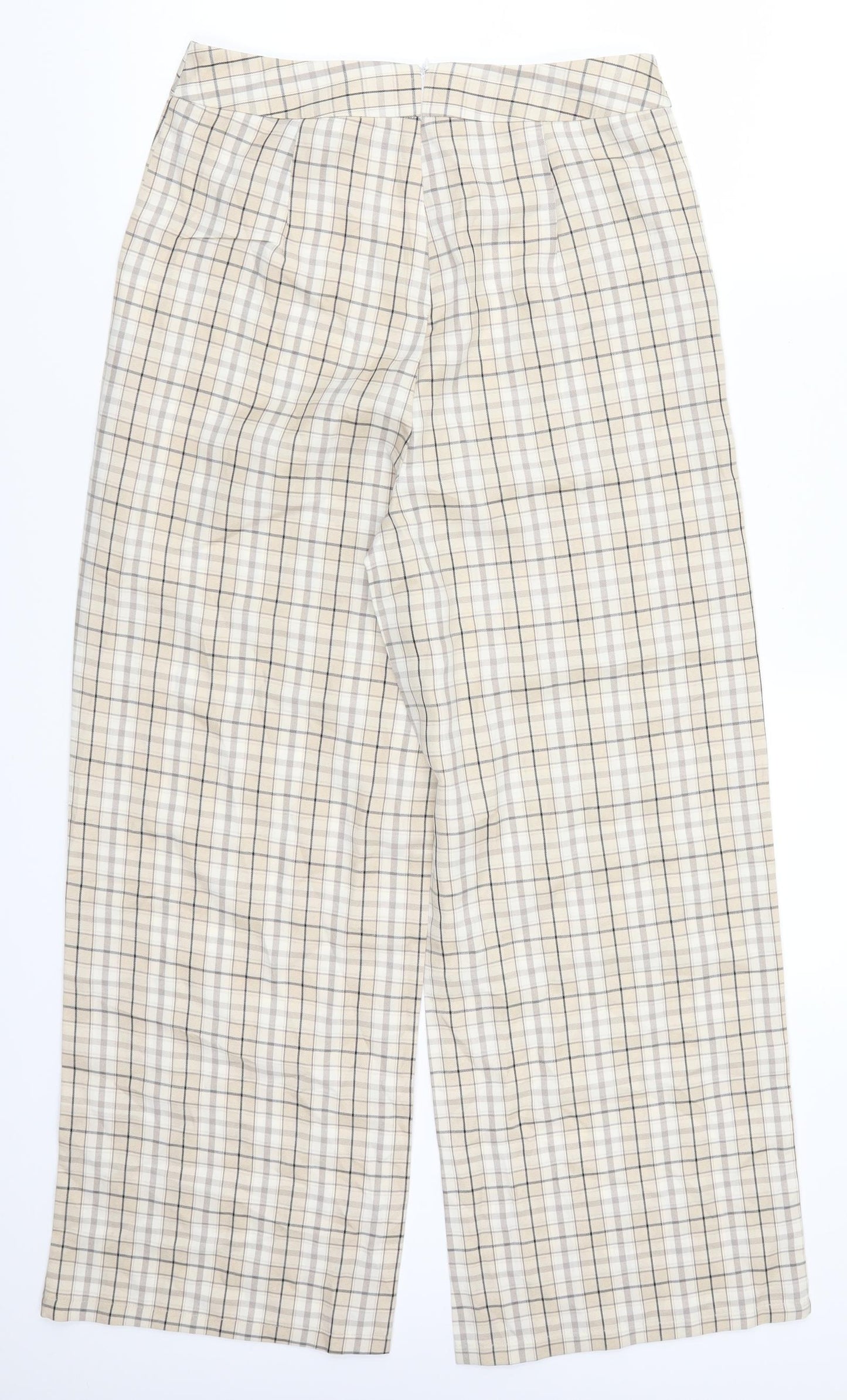 SheIn Womens Beige Check  Trousers  Size M L26 in