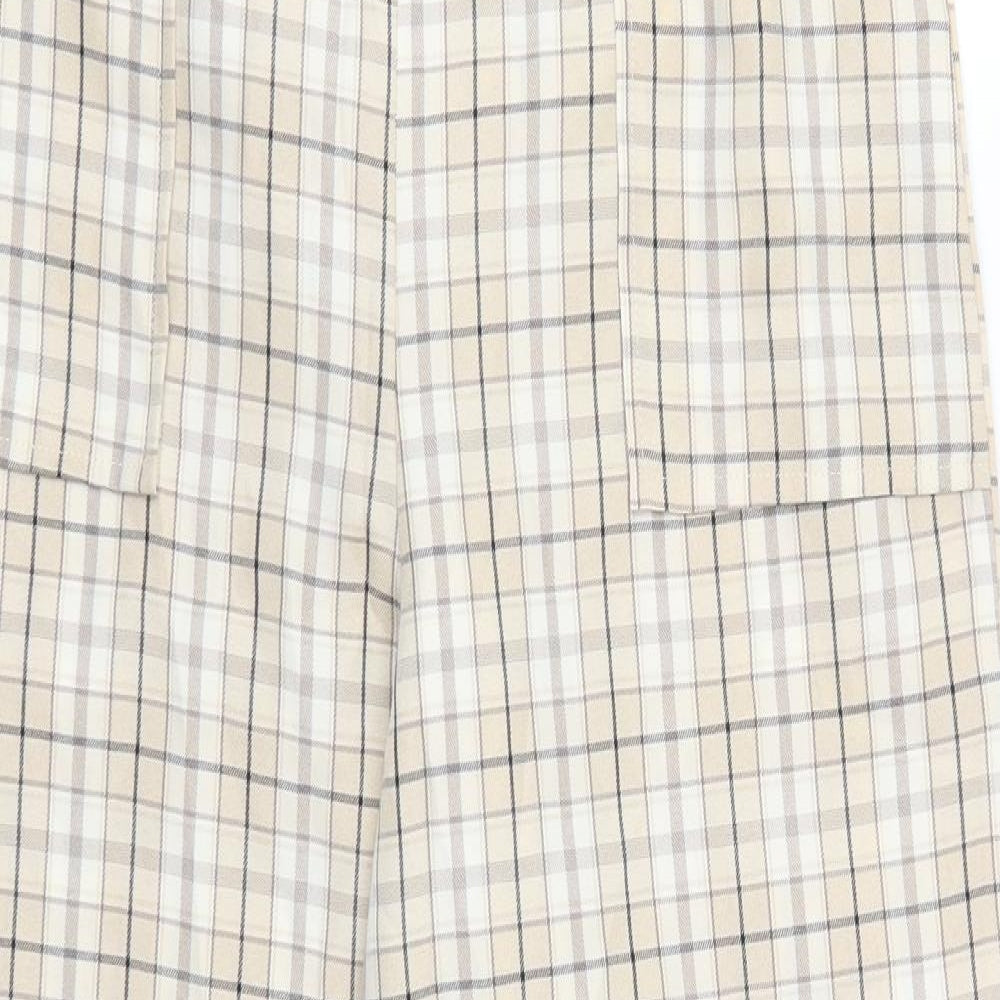 SheIn Womens Beige Check  Trousers  Size M L26 in