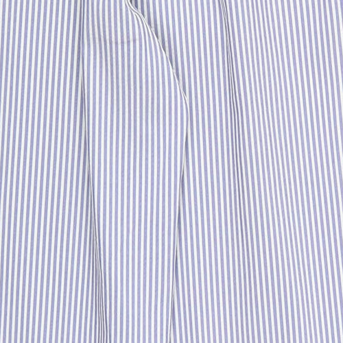 Marks and Spencer Womens Blue Striped  Trousers  Size 14 L30 in