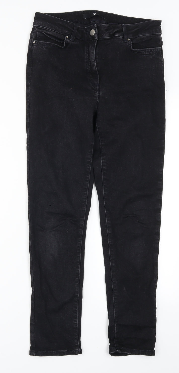 Very Womens Black Denim Skinny Jeans Size 10 L26.5 in