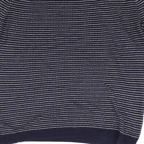 LOGG Womens Blue Striped  Pullover Jumper Size S