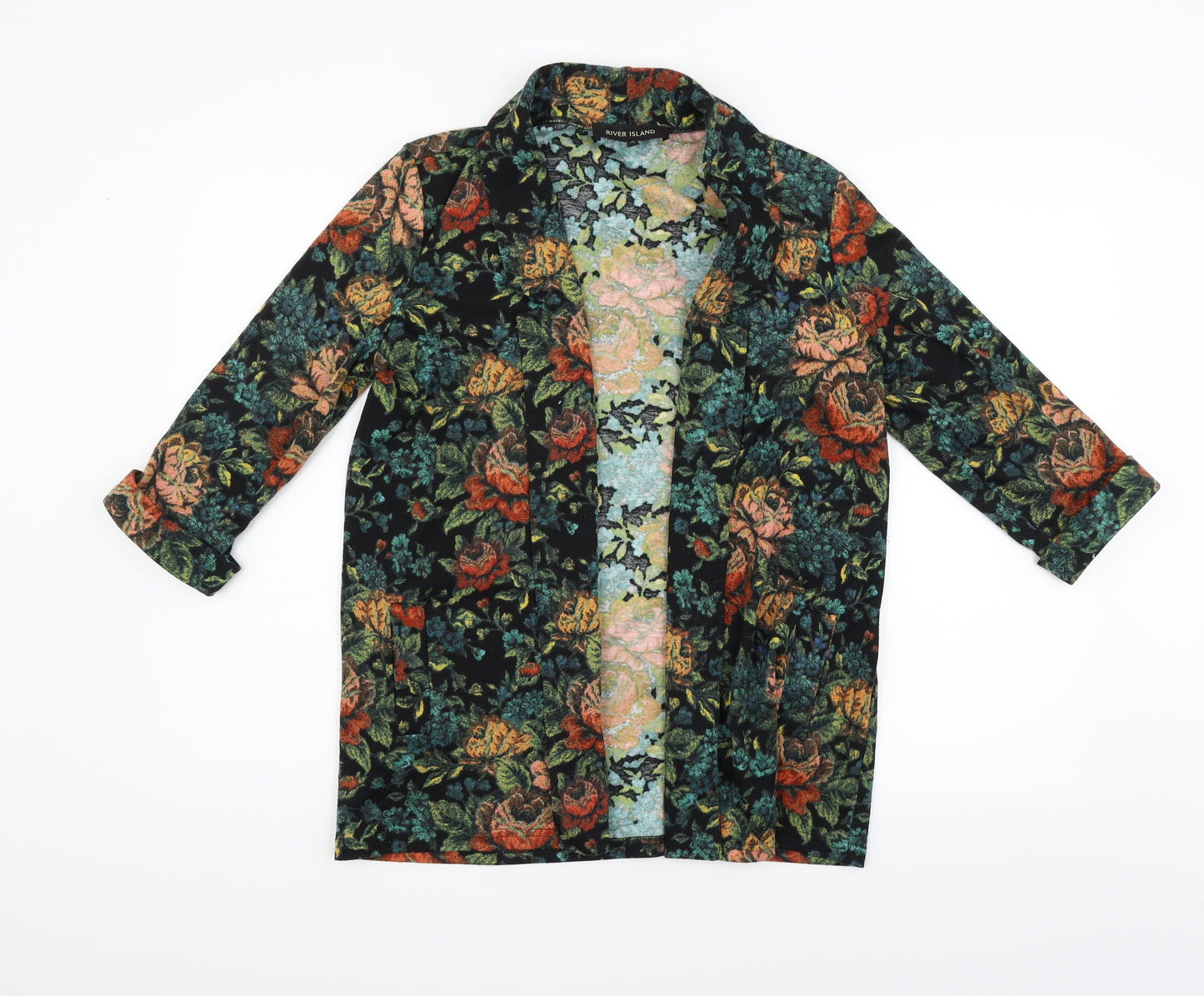 River Island Womens Green Floral  Jacket Blazer Size 10