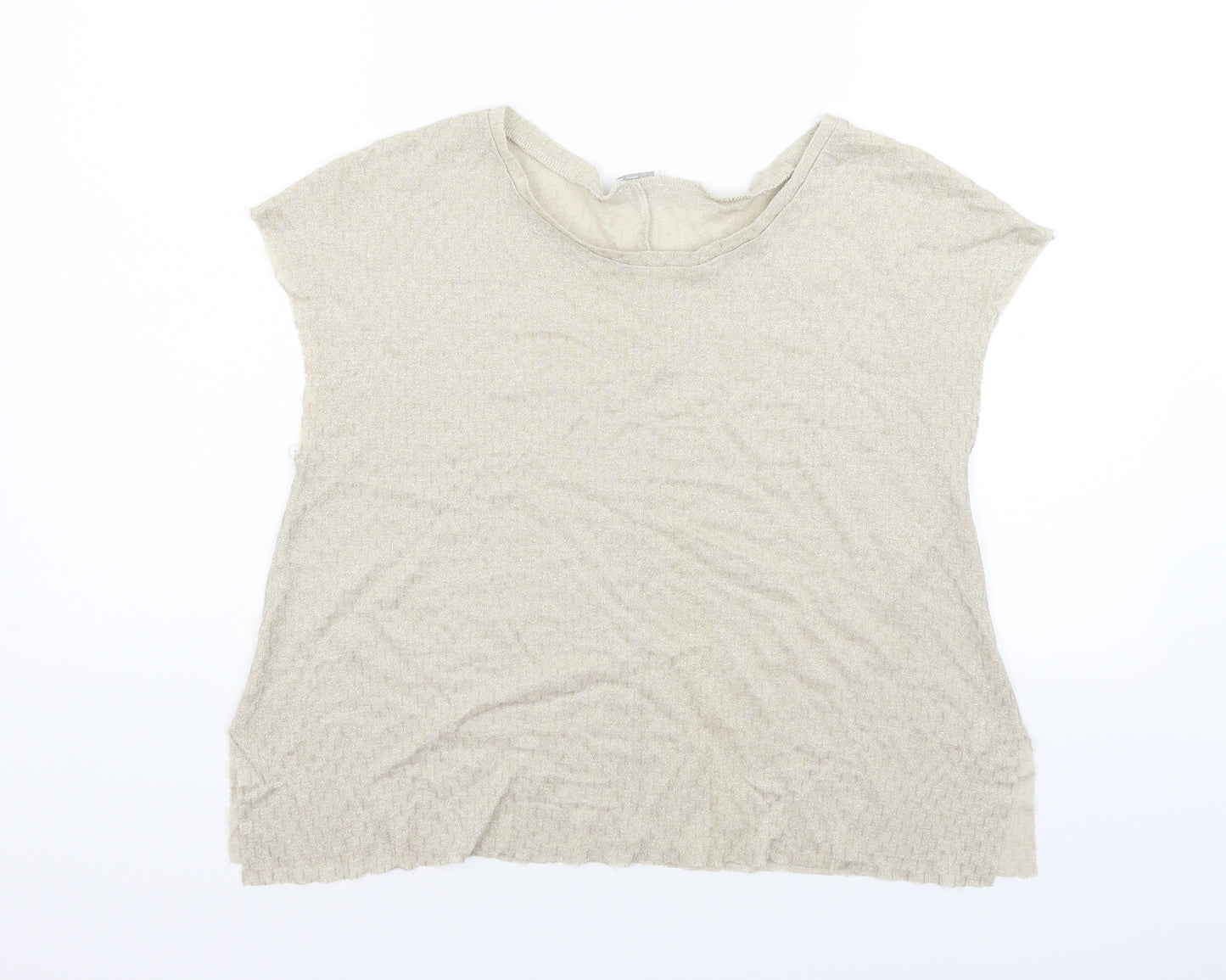 Zara Womens Beige   Basic T-Shirt Size S
