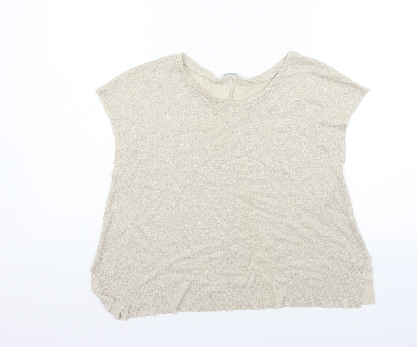 Zara Womens Beige   Basic T-Shirt Size S