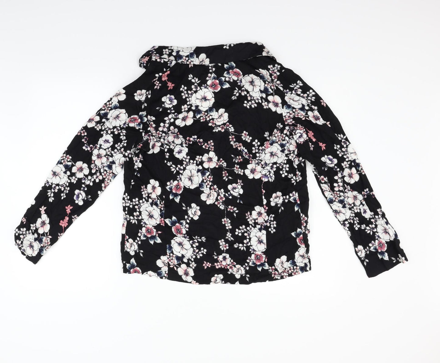 Peacocks Womens Black Geometric  Cardigan Jumper Size 10