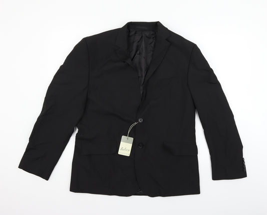 Front view of Onfire men’s black jacket coat, size 42