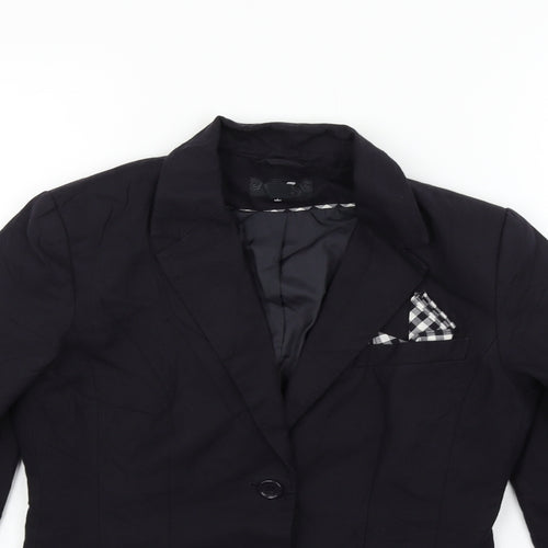 H&M Womens Blue   Jacket Blazer Size 8