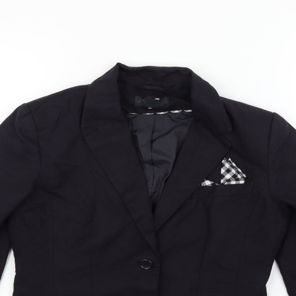 H&M Womens Blue   Jacket Blazer Size 8
