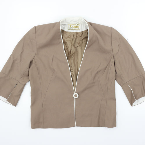 Roman Womens Beige   Jacket Blazer Size 12