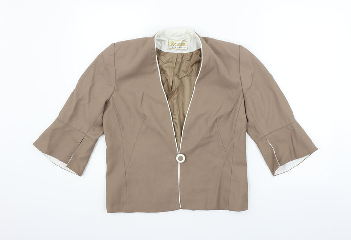 Roman Womens Beige   Jacket Blazer Size 12