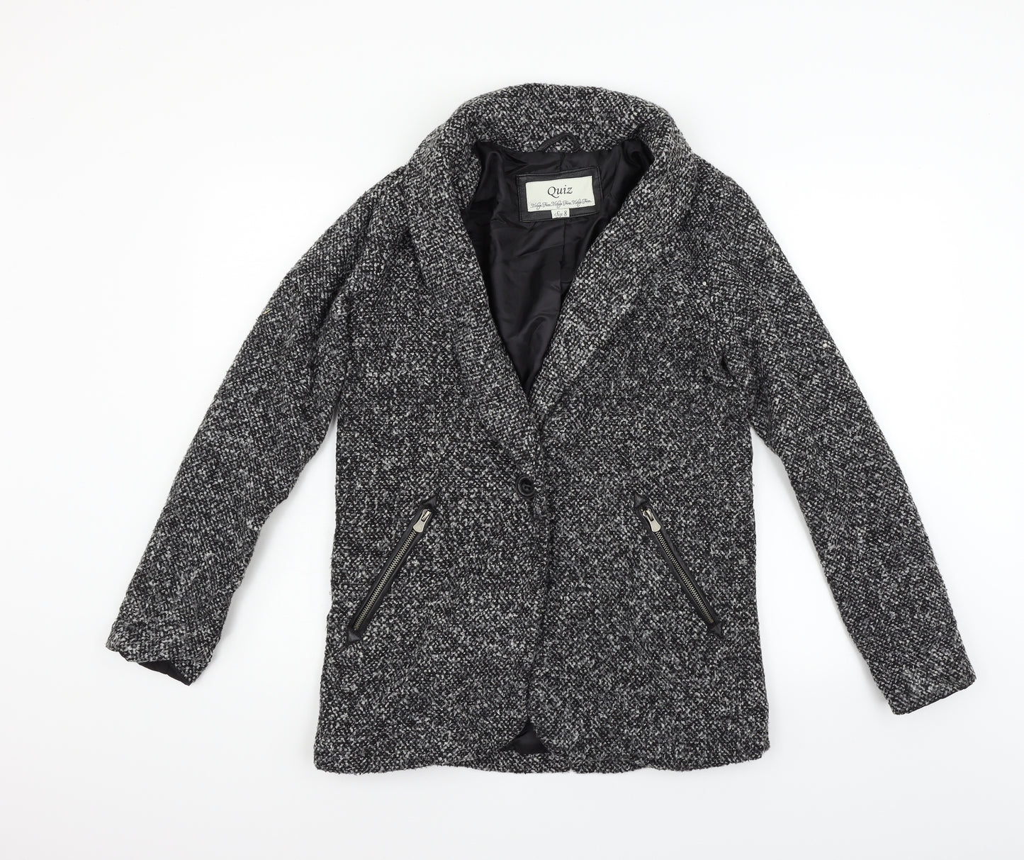 Quiz Womens Grey   Cardigan Jumper Size 8