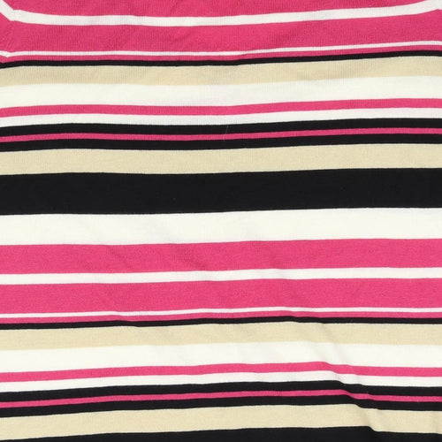 Marks and Spencer Womens Pink Striped  Pullover Jumper Size 16
