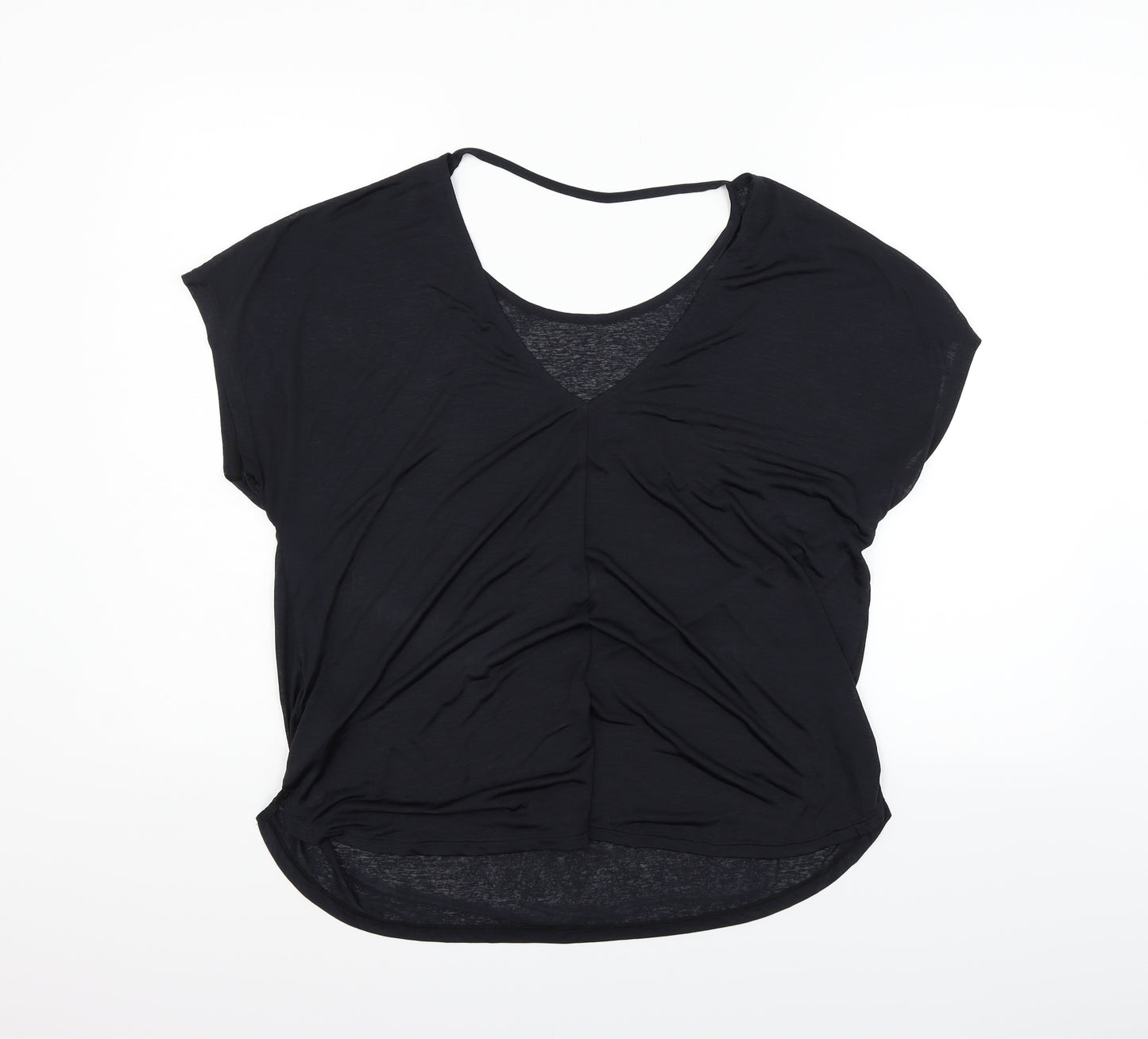 F&F Womens Black Houndstooth  Basic Blouse Size 14