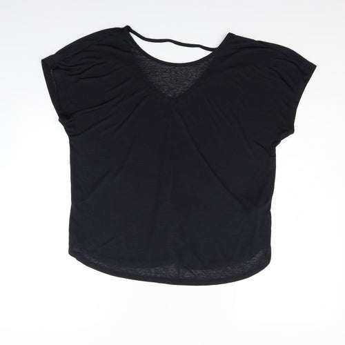 F&F Womens Black Houndstooth  Basic Blouse Size 14