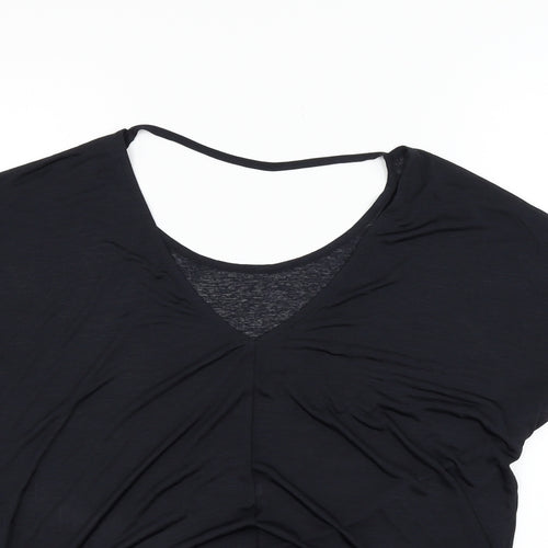 F&F Womens Black Houndstooth  Basic Blouse Size 14