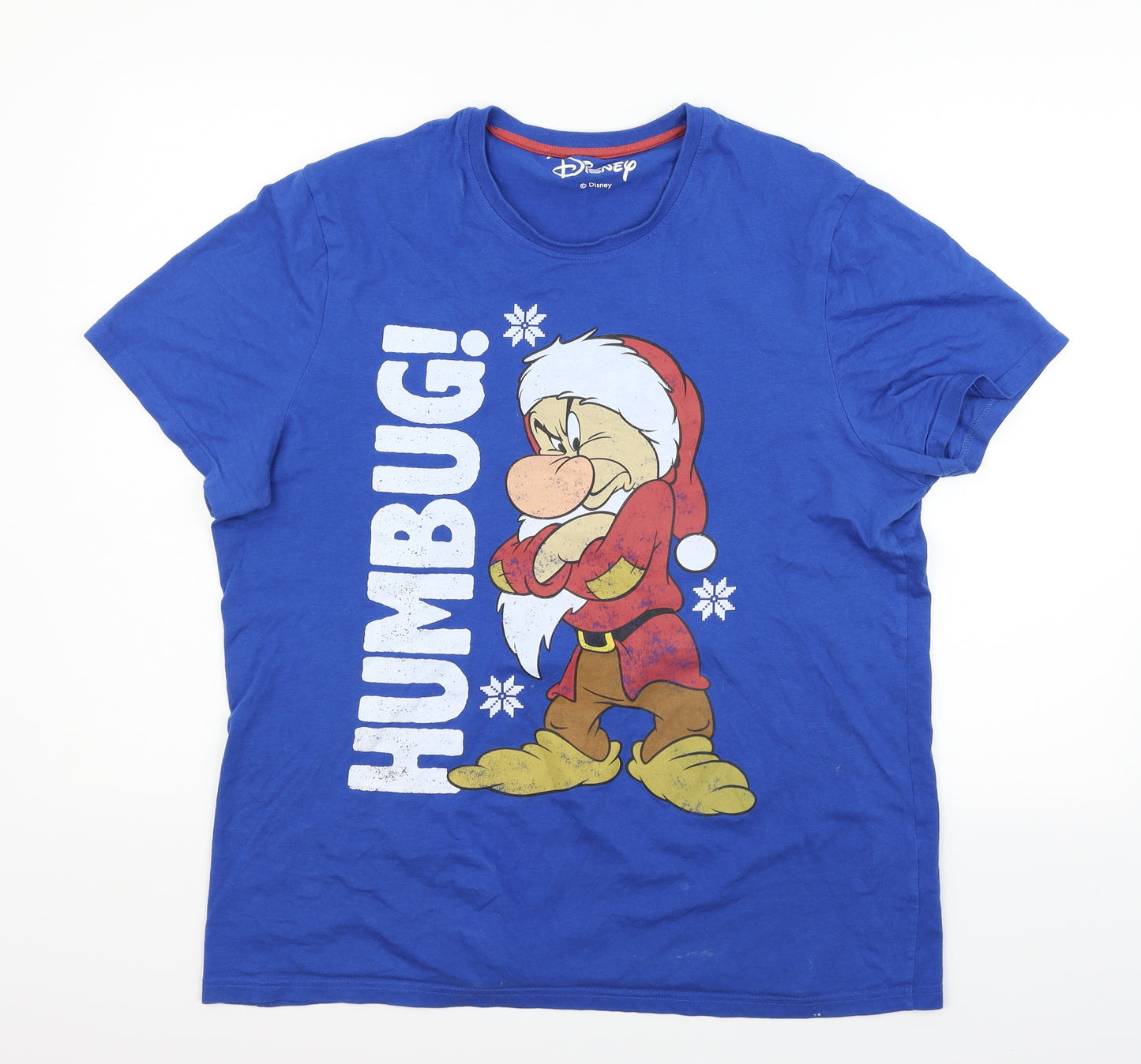 Disney Mens Blue    T-Shirt Size L  - Grumpy