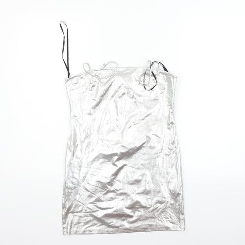 FOREVER 21 Womens Silver   Basic T-Shirt Size L  - washable marks