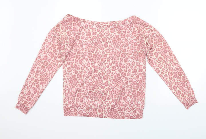 Very Girls Pink Geometric Pullover Jumper Size 8-9 Years