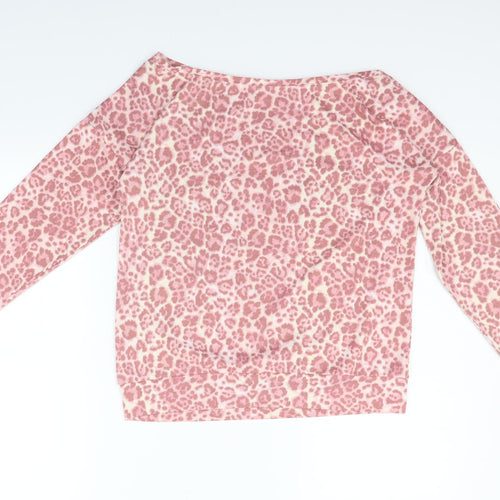 Very Girls Pink Geometric  Pullover Jumper Size 8-9 Years