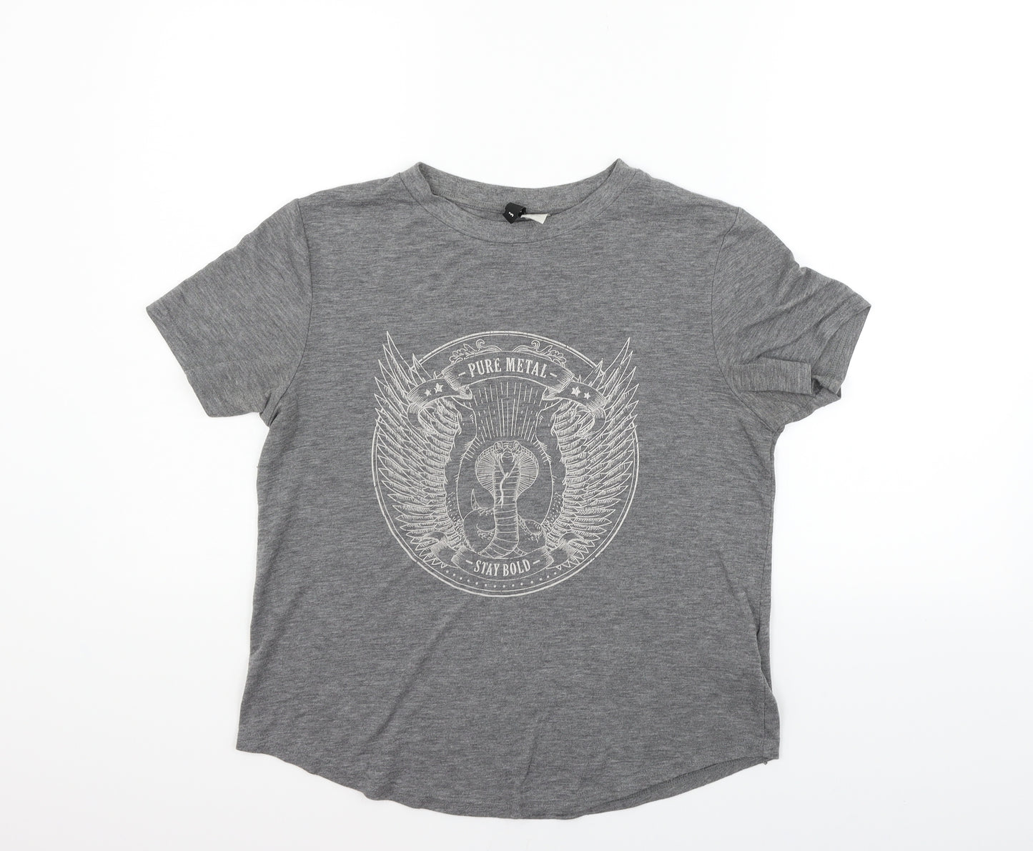Divided Womens Grey   Basic T-Shirt Size M